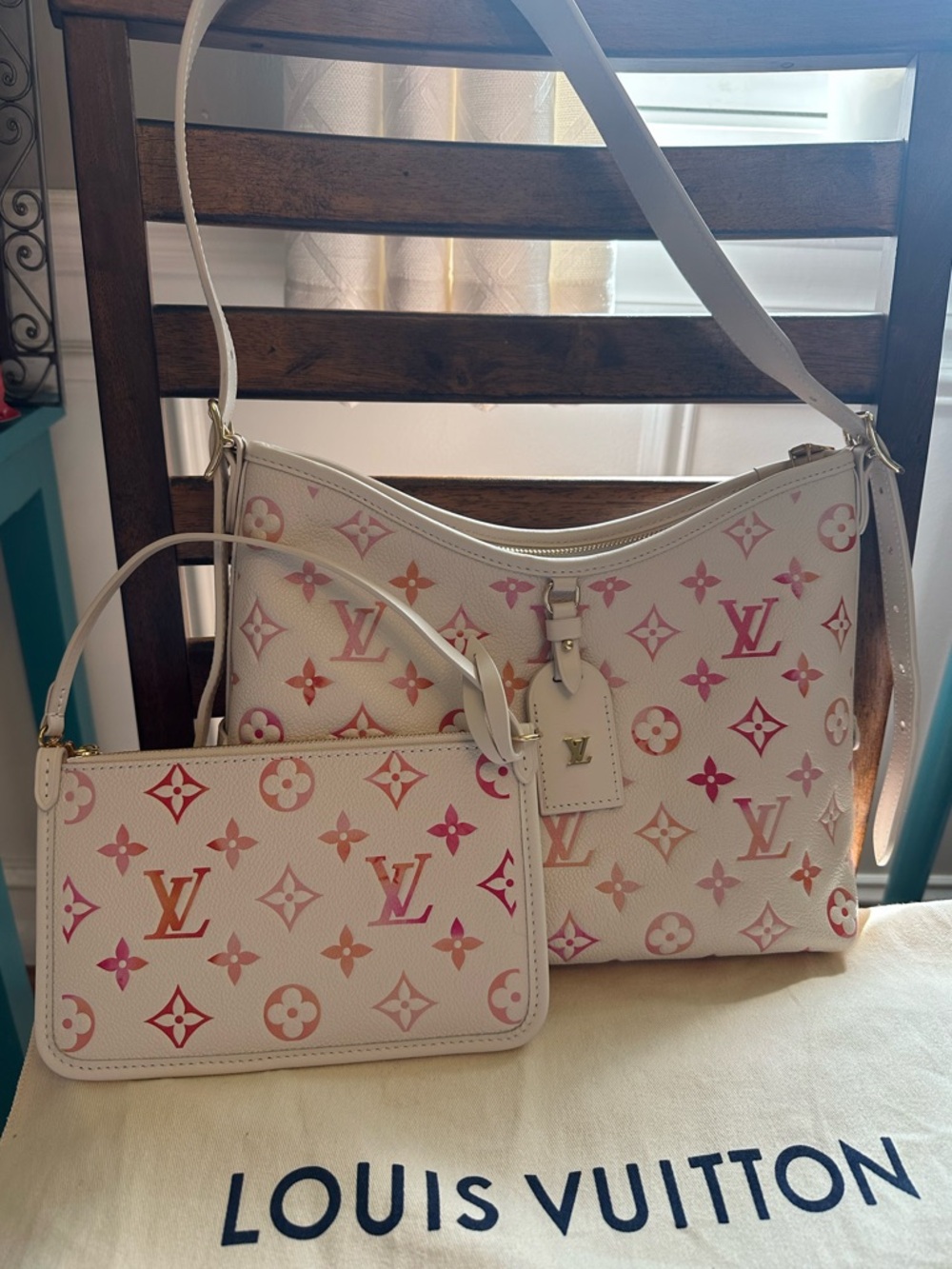 Louis Vuitton CarryAll PM in Sunrise Aquarelle Empreinte leather